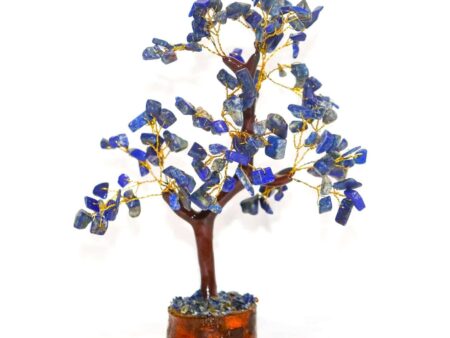 Crystal Tree Good Luck Showpiece for Home Decor Items Crystals Gemstones Bonsai Money Tree for Good Luck, Decoration Gift Item (Blue Lapis)