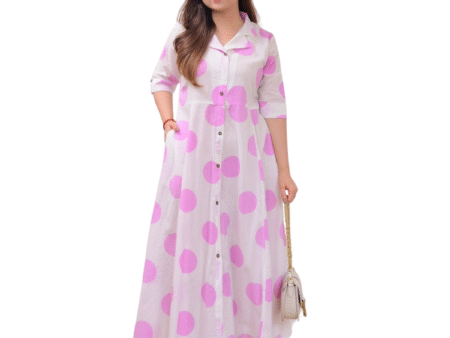 Flaunt the Florals ? Embroidered Cotton Dress with Printex Highlights (L)