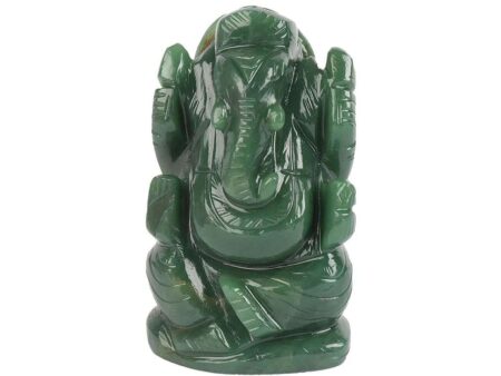 Crystal Ganesha Idol for Home D?cor Peace and Serenity Happy Man for Good Luck, Wealth, Prosperity at Home,Office Ganesha Idol For Gift Item (Green Aventurine)